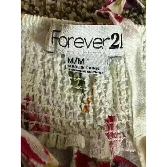 Forever 22 Floral Tank Top Size Medium - Picture 4 of 5